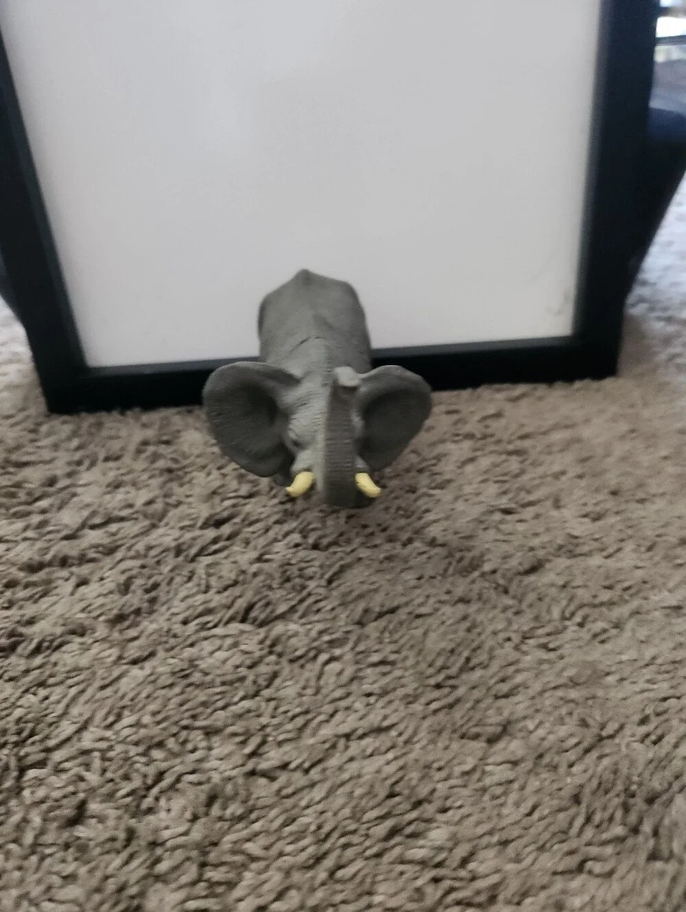 RARE Papo African Elephant 2006 Animal Toy Model Figure Figurine Raised Trunk